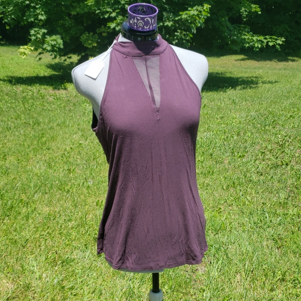 Purple halter tank